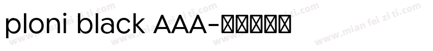 ploni black AAA字体转换